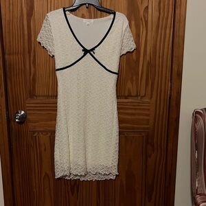 Cream Lace Mini Dress